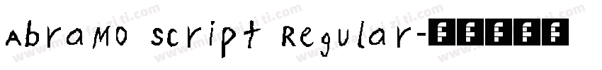 Abramo Script Regular字体转换